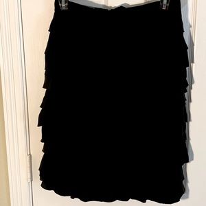 Doncaster black layered silk pencil skirt size 2